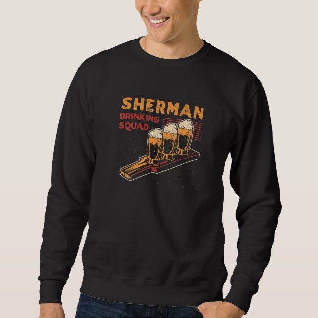 Sudadera Escuadrón de Bebidas Sherman Texas Beer Tx Booze A (Anverso)