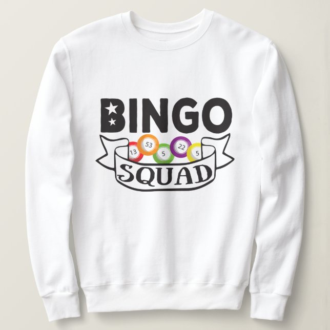 Sudadera Escuadrón de Bingo - regalo de reina de Bingo dive (Anverso del diseño)