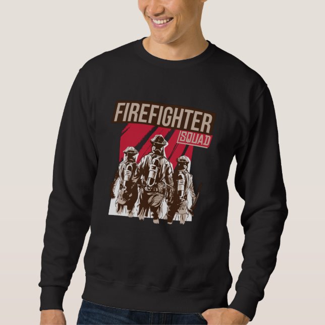 Sudadera Escuadrón de bomberos orgulloso (Anverso)