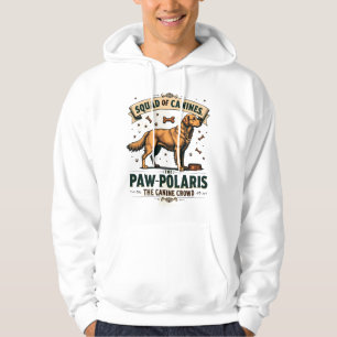 Sudadera Escuadrón de Caninos Gráfico Antiguo con Perro Pun