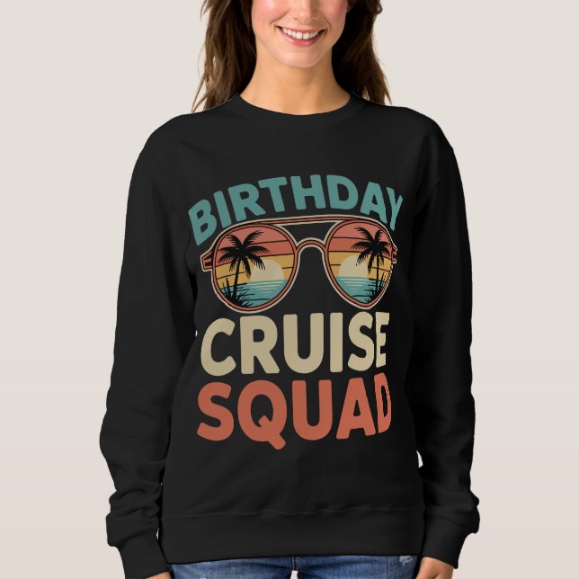 Sudadera Escuadrón de crucero de cumpleaños retro 2026 - At (Anverso)