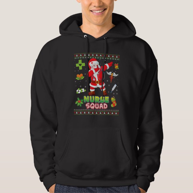 Sudadera Escuadrón de Enfermeras Dabbing Santa Navidades Sw (Anverso)
