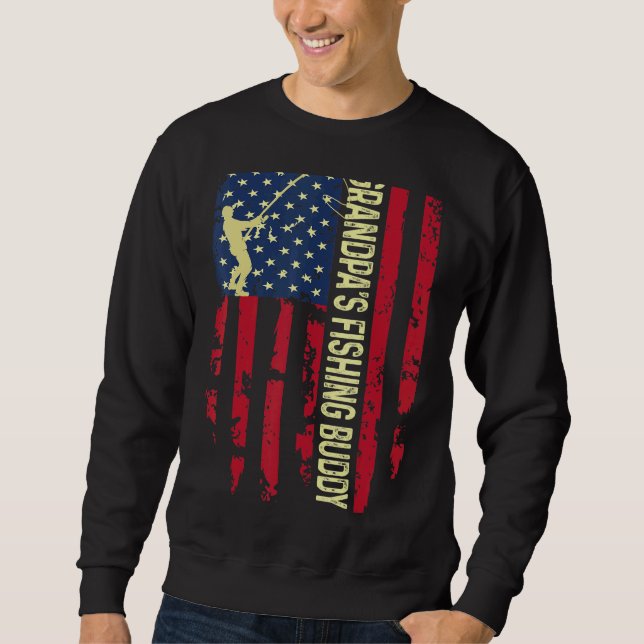 Sudadera Escuadrón de pescadores jóvenes de papá de papá, p (Anverso)