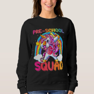 Sudadera Escuadrón De Preescolar Dabbing Unicornio Regresó 