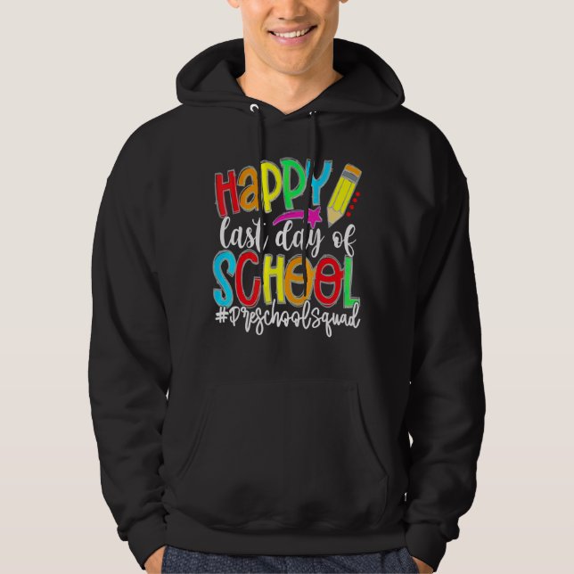 Sudadera Escuadrón De Preescolar Feliz Último Día De Verano (Anverso)