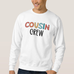 Sudadera Escuadrón de primos familiares retro de la tripula