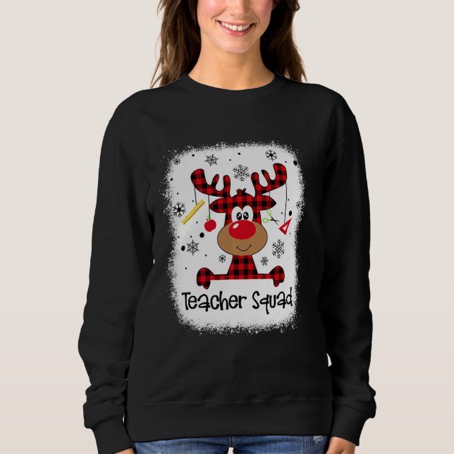 Sudadera Escuadrón de renos Red Plaid Christma (Anverso)