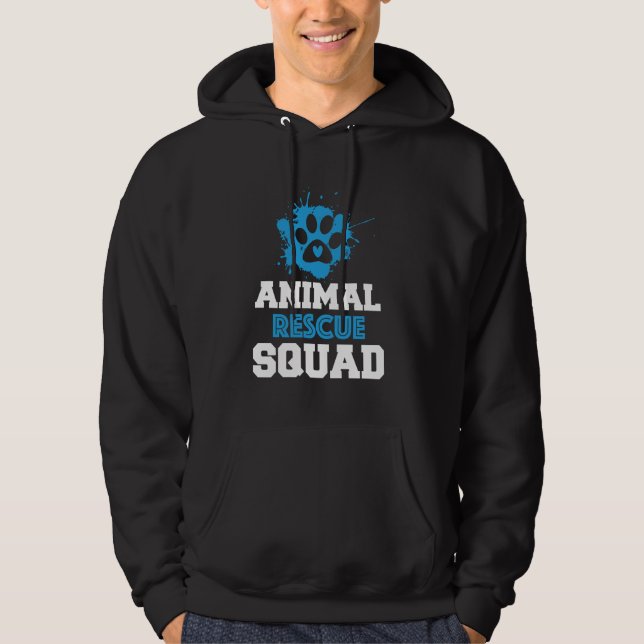Sudadera Escuadrón de Rescate Animal Activista Por Los Dere (Anverso)