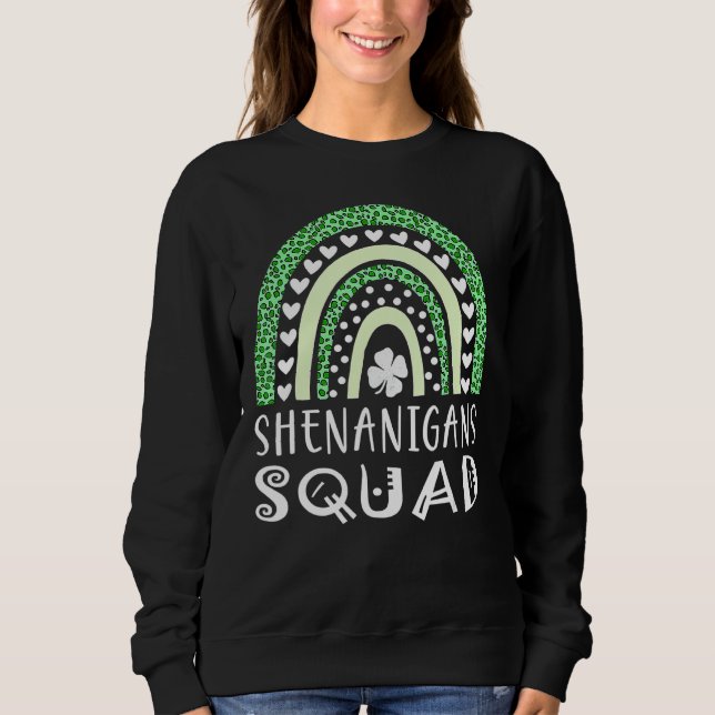 Sudadera Escuadrón de Shenanigans Día de San Patricio Hombr (Anverso)