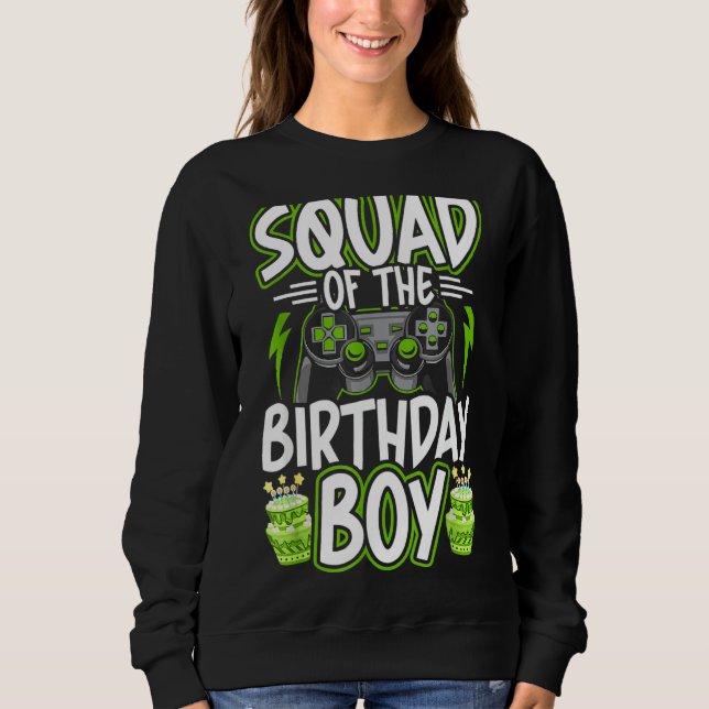 Sudadera Escuadrón del juego de video de Birthday Boy (Anverso)