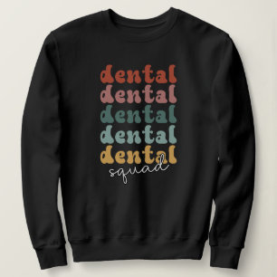 Sudadera Escuadrón dental retro Equipo dental Personal