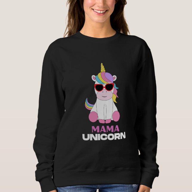 Sudadera Escuadrón mágico Mama Unicorn (Anverso)