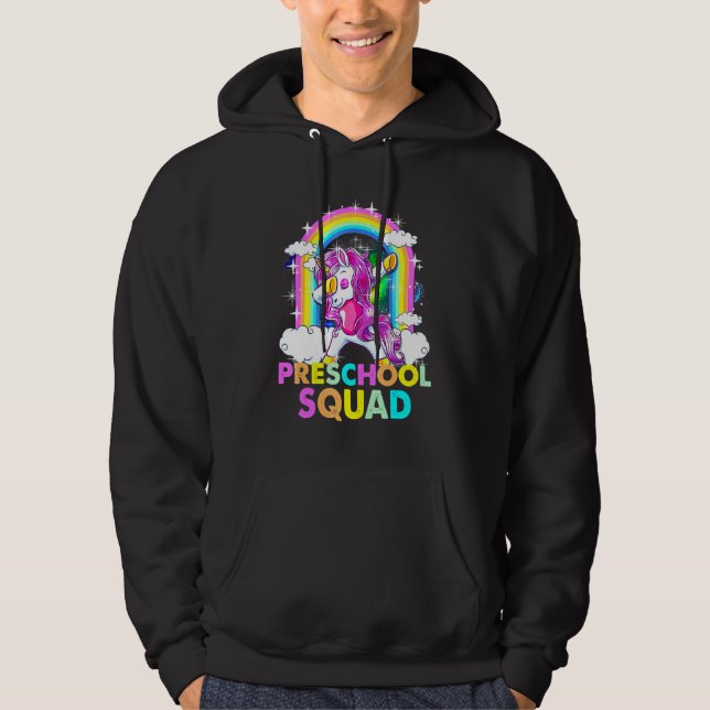 Sudadera Escuadrón preescolar degolló a Unicornio de vuelta (Anverso)