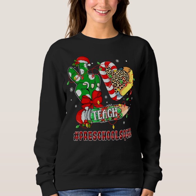 Sudadera Escuadrón preescolar Navidades divertidos enseñanz (Anverso)