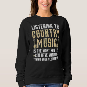 Sudadera Escuchando al músico de música country Western Nas