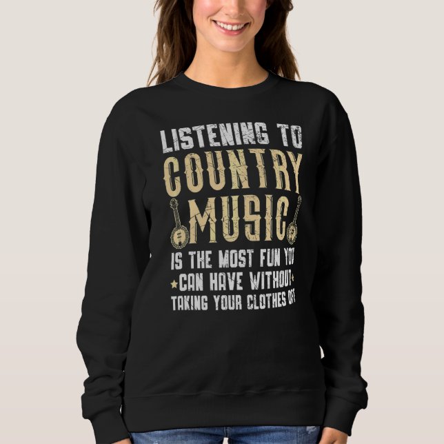 Sudadera Escuchando al músico de música country Western Nas (Anverso)