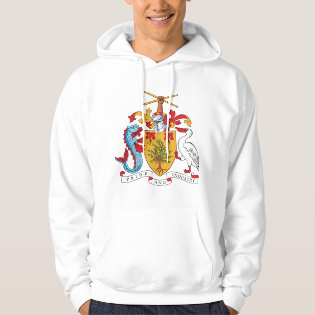 Sudadera Escudo De Armas De Barbados (Anverso)