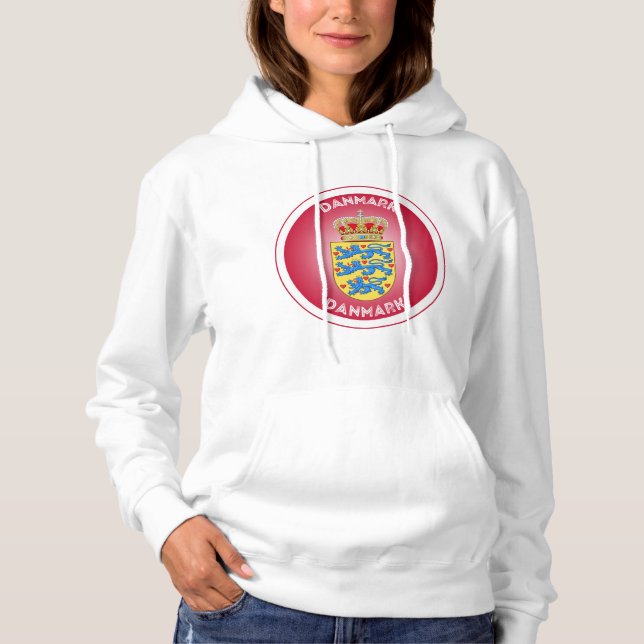 Sudadera Escudo de armas de Dinamarca en forma circular (Anverso)