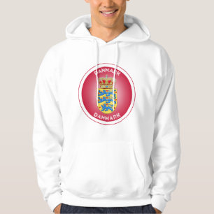 Sudadera Escudo de armas de Dinamarca en forma circular 