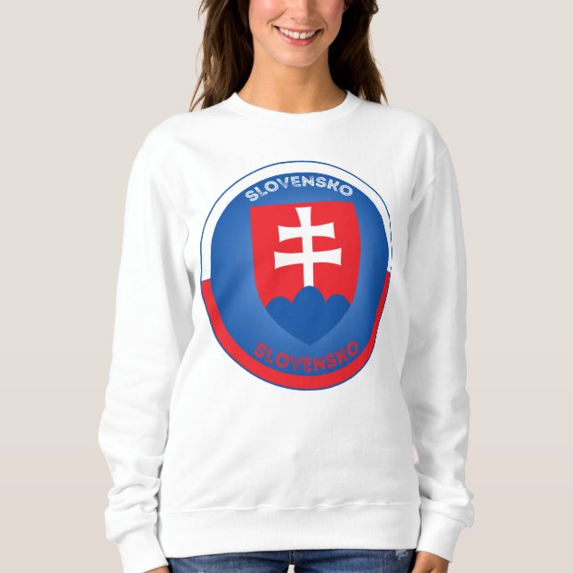 Sudadera Escudo de armas de Eslovaquia en forma circular  (Anverso)