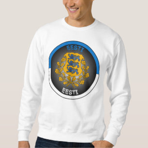 Sudadera Escudo de armas de Estonia en forma circular