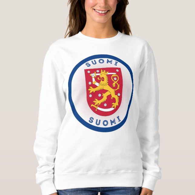 Sudadera Escudo de armas de Finlandia en forma circular (Anverso)