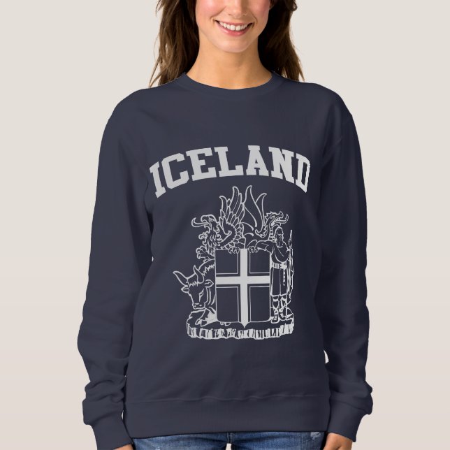 Sudadera Escudo de armas de Islandia (Anverso)