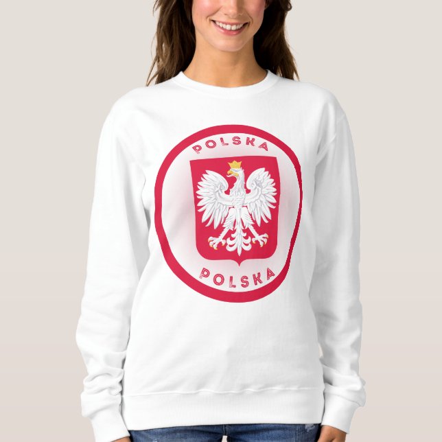 Sudadera Escudo de armas de Polonia en forma circular  (Anverso)