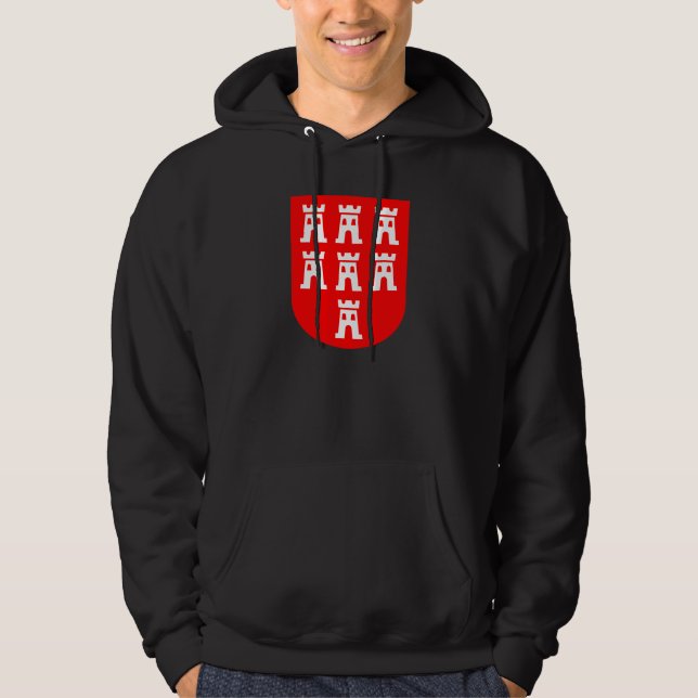Sudadera escudo de armas de Transilvania rojo blanco (Anverso)