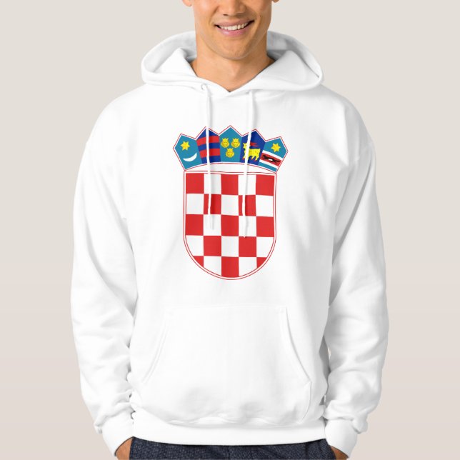 Sudadera Escudo de armas hora Hrvatska de Croacia (Anverso)