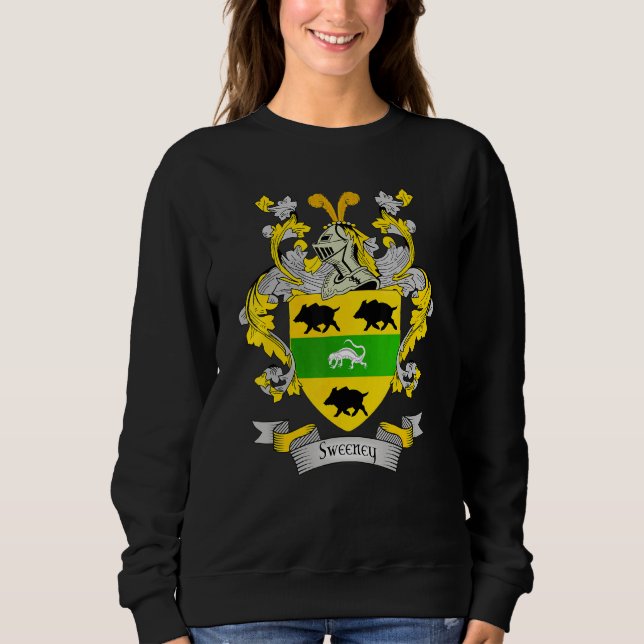 Sudadera Escudo De Brazos De Sweeney Apellido De La Familia (Anverso)