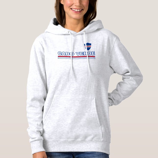Sudadera Escudo de franjas de Cabo Verde (Anverso)