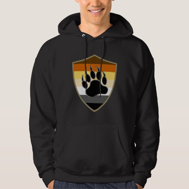 SUDADERA ESCUDO DE LA PAJA DE LA ORGULLA DEL OSO GAY (Anverso)
