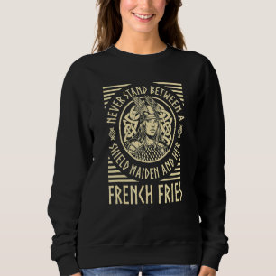 Sudadera Escudo de Vikking Maiden Fries Francesas Norse Val