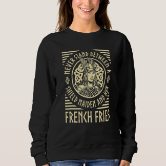 Sudadera Escudo de Vikking Maiden Fries Francesas Norse Val