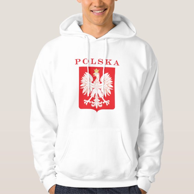 Sudadera Escudo del rojo de Polska Eagle (Anverso)