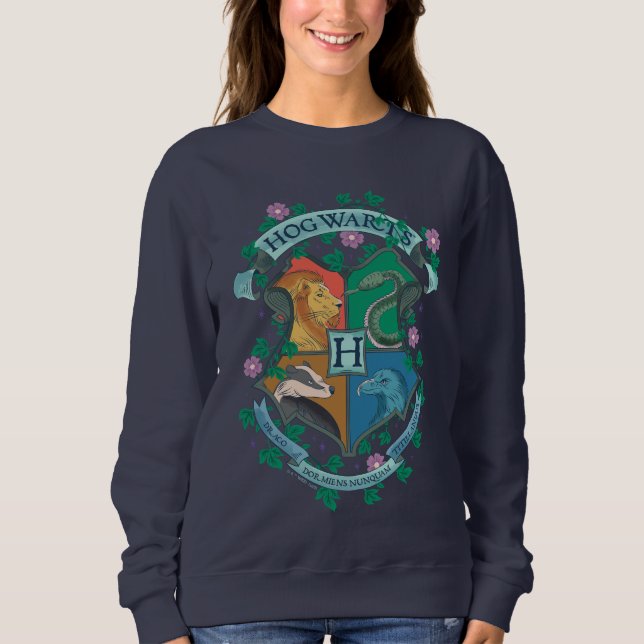 Sudadera ESCUDO floral HOGWARTS™ (Anverso)