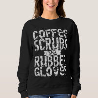 Escudos de café y guantes de goma Enfermera Tecnol
