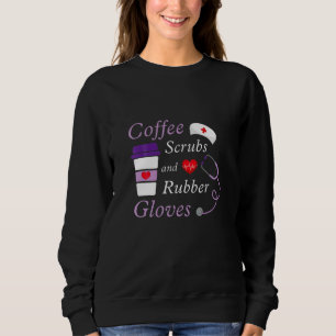 Sudadera Escudos De Café Y Guantes De Goma Enfermero Médico