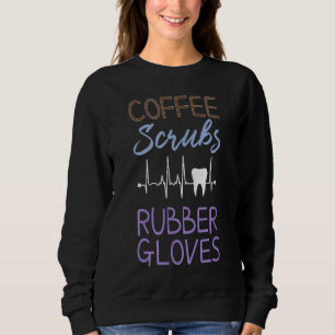 Sudadera Escudos de café y guantes de goma latido dental