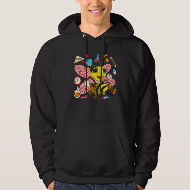 Sudadera Escuela Cute Abeja Estudiante Animal Beekeeper Bee (Anverso)