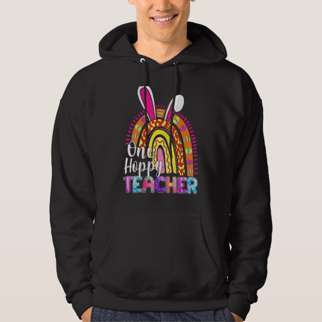 Sudadera Escuela de amamantadores de conejitas Rainbow Leop (Anverso)