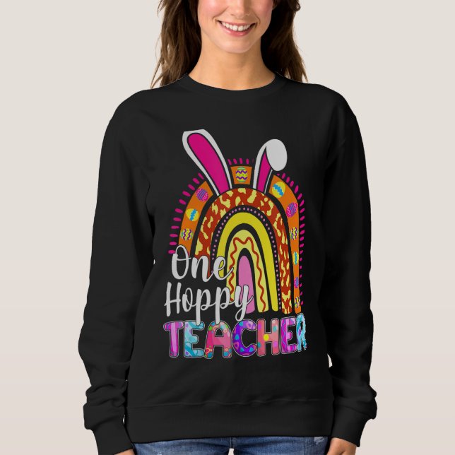 Sudadera Escuela de amamantadores de conejitas Rainbow Leop (Anverso)