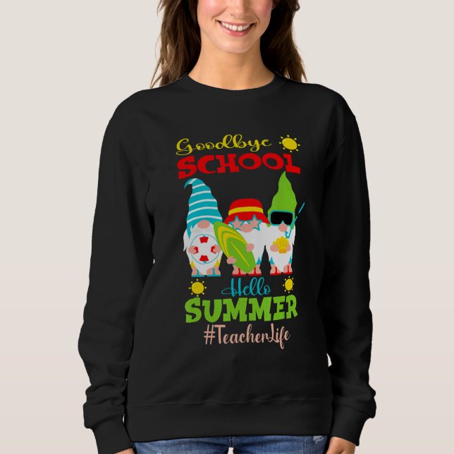 Sudadera Escuela de despedida Hola profesor de vacaciones d (Anverso)