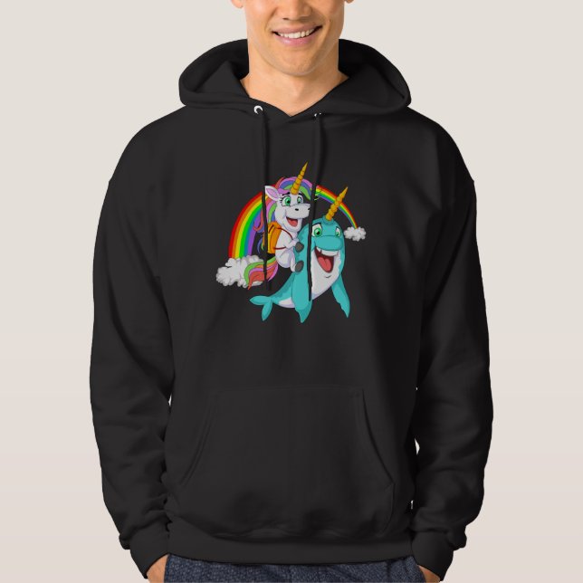 Sudadera escuela de equitación de unicornio (Anverso)