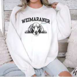 Sudadera Escuela Varsity Script Weimaraner Mama