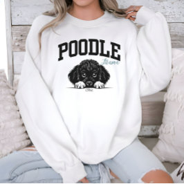 Sudadera Escuela Varsity Style Script Poodle Mama