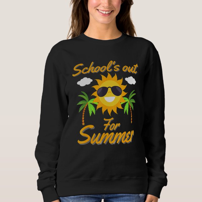 Sudadera Escuelas fuera de verano para profesores playa sun (Anverso)