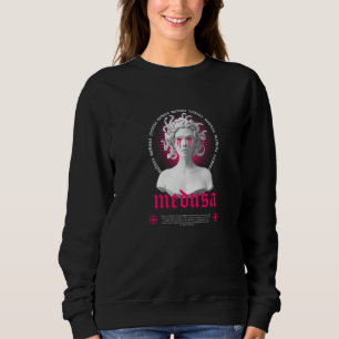 Sudadera Escultura de Medusa Griega Estética Triste Calleje