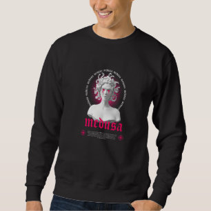Sudadera Escultura de Medusa Griega Estética Triste Calleje